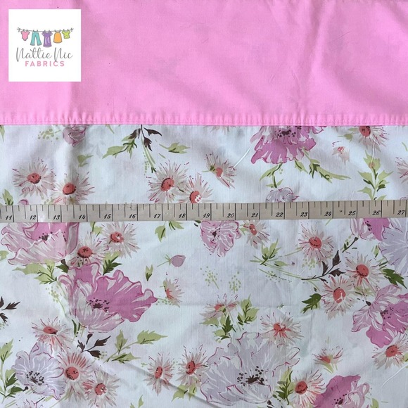 Vintage Twin Flat Sheet with‎ 2 pillowcases Springmaid Floral Pink - Picture 1 of 7